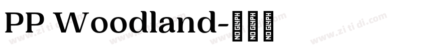 PP Woodland字体转换